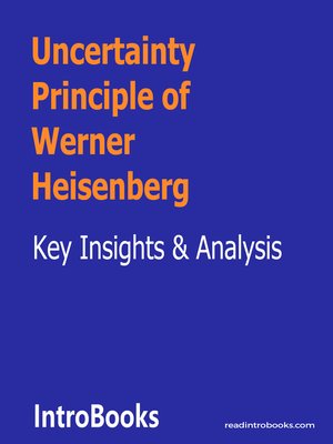 cover image of Uncertainty Principle of Werner Heisenberg
